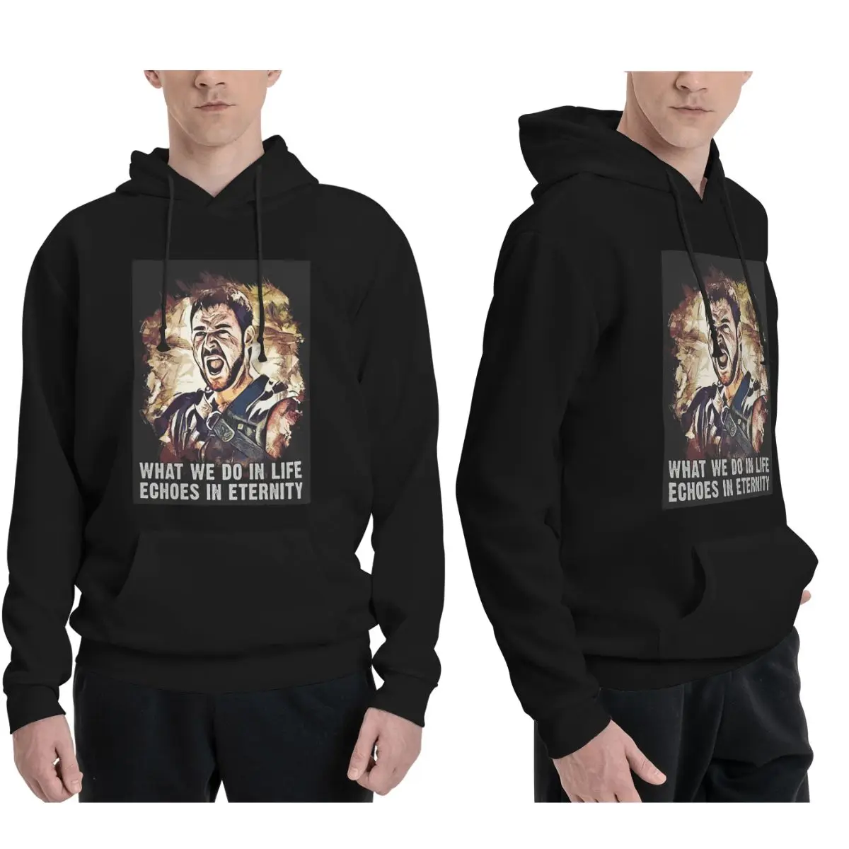 Maximus What We Do In Life Echoes In Eternity sudaderas con capucha para hombre y mujer, jersey, sudadera, ropa de calle de manga larga, Otoño Invierno