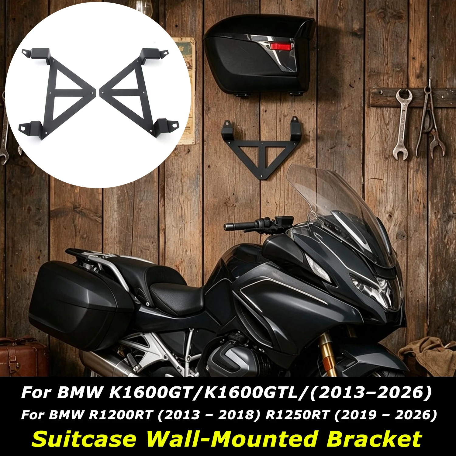 For BMW R1200RT2013-2018 R1250RT 2019-2026 K1600GTL K1600GT 2013-2026 Luggage Side Top Cases Tail Box Wall Mount Pannier Bracket