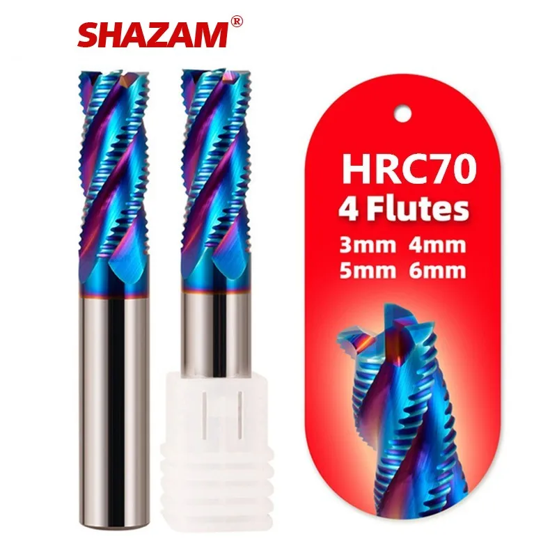 Fräsen Cutter Legierung Beschichtung Wolfram Stahl Werkzeug Cnc Bearbeitungs 4 Klinge Schaftfräser FLASH-SHAZAM HRC55 Fräsen Cutter Für Metall – Detail 4