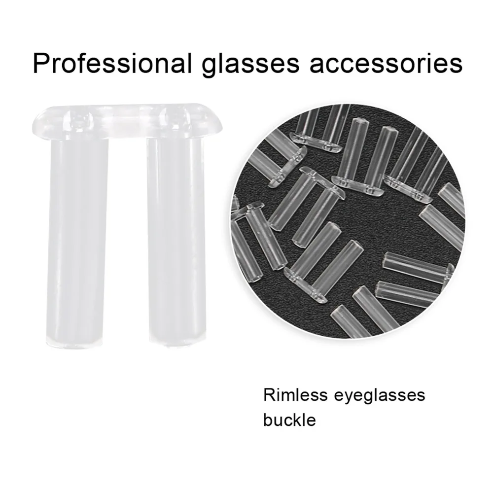 200pcs Transparent Color Plastic Plug Plastic Material Multiple Sizes Buckle Frame Glasses Glasses Equipment Optometry Work