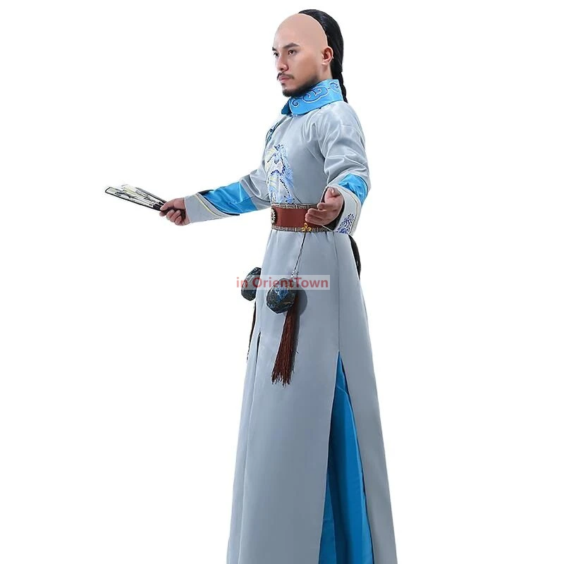 ملابس أداء تلفزيوني للأفلام، ملابس الأمير الملكي من سلالة تشينغ، رداء تنين للرجال، زي تنكري صيني قديم #2