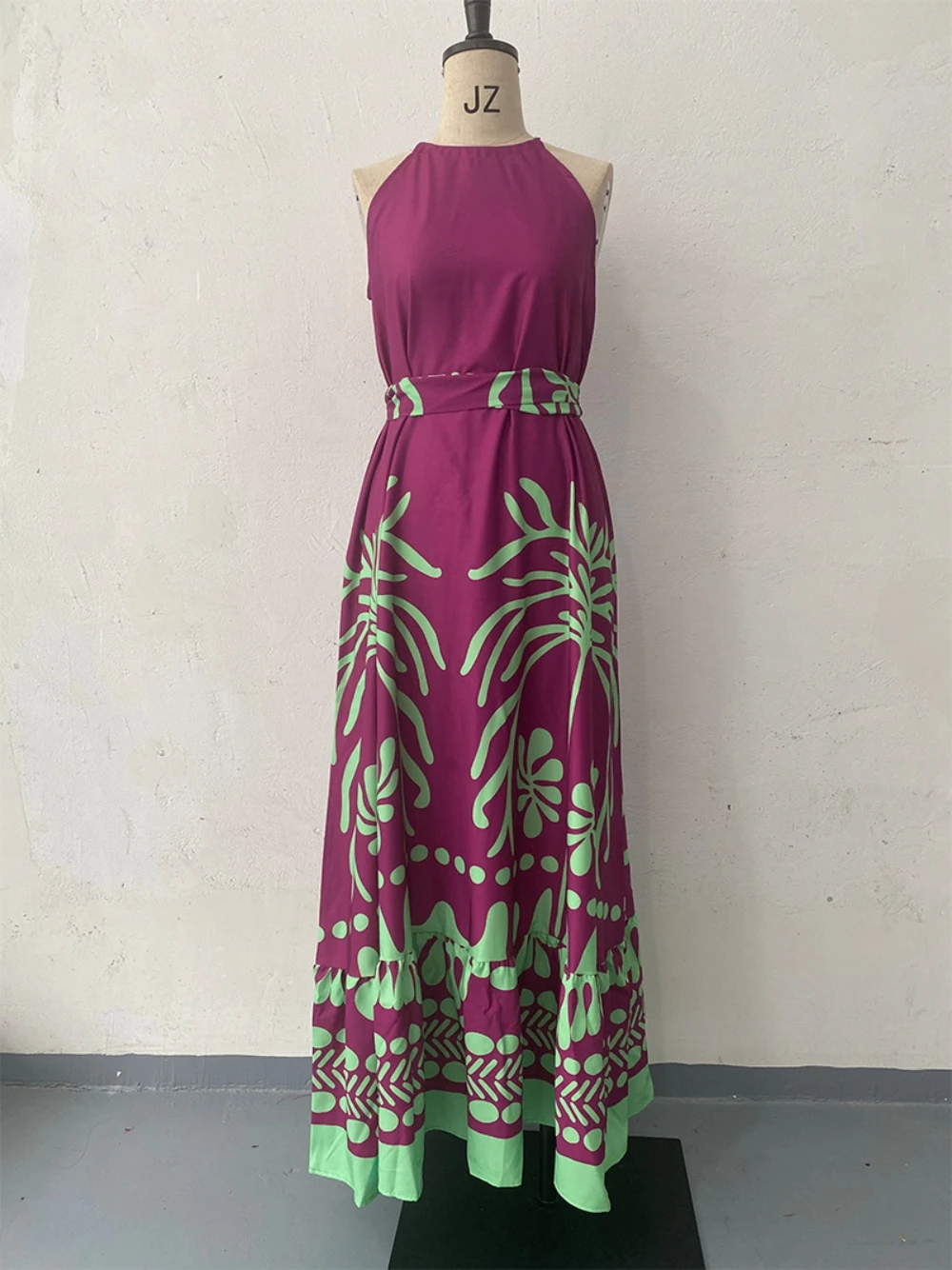 شعبية الشاطئ السفر الربيع الصيف اللباس للنساء فضفاضة كبيرة سوينغ الرسن حزب ثوب شيك الطباعة جديد وصول أكمام ارتداء #5