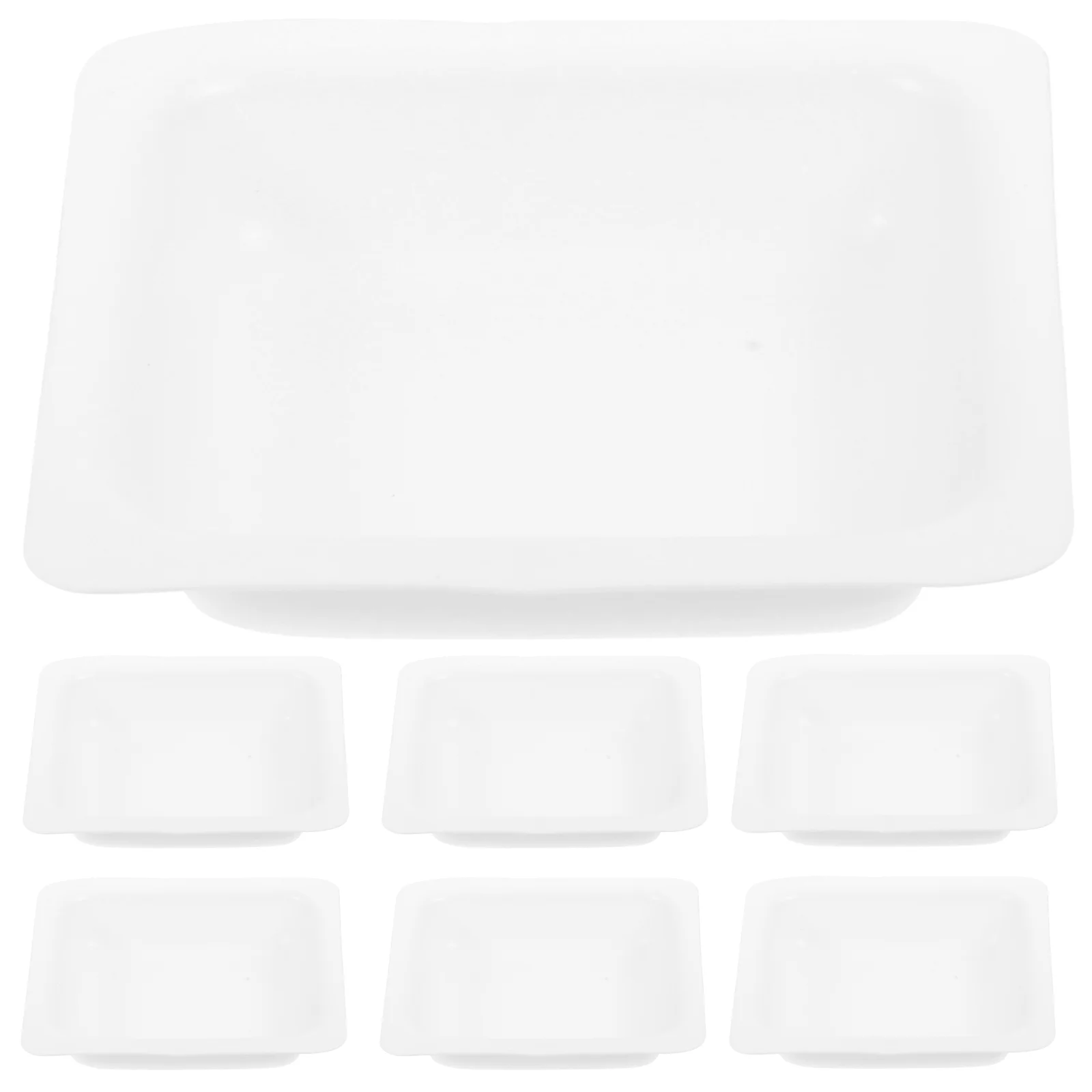 

100 Pcs Weighing Dish Dishes Plate Pan Sample Tray Plastic Chemistry Boats Reusable Pans