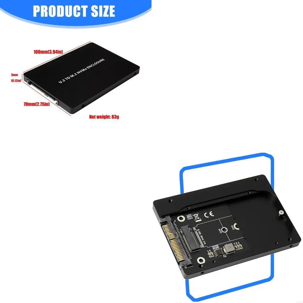 M.2 PCIE3.0 Сплошной диск адаптер адаптер алюминиевый корпус для U.2 SFF 8639 Соединение порта и обновления сервера
