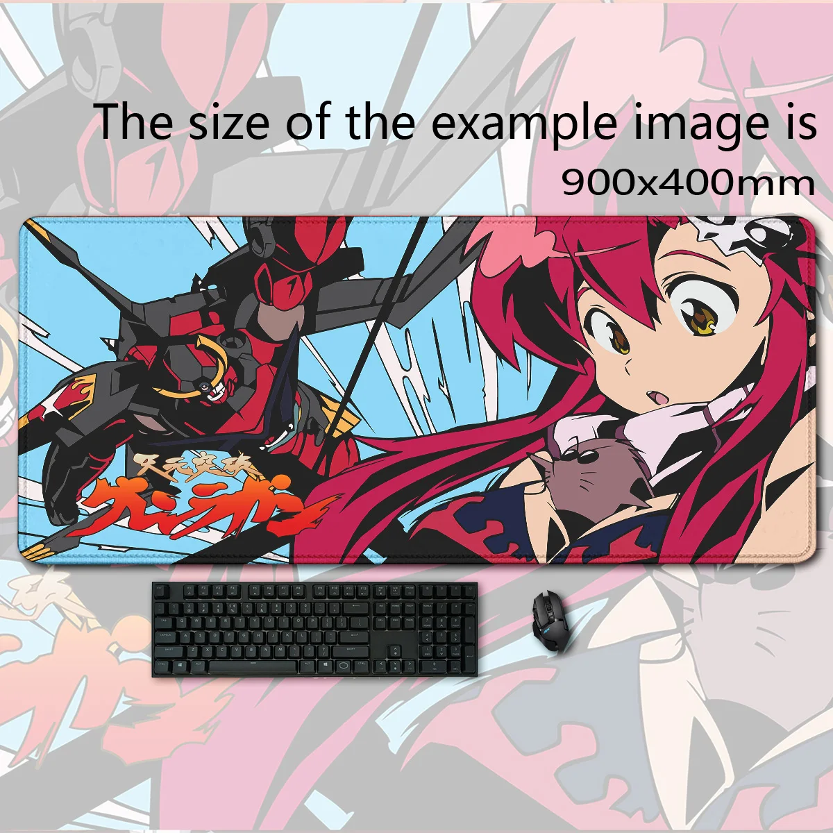 

Gurren Lagann Mouse Pad Large Gaming Accessories Mouse Mat Keyboard Mat Desk Pad XXL Computer Mousepad PC Gamer Laptop Mausepad