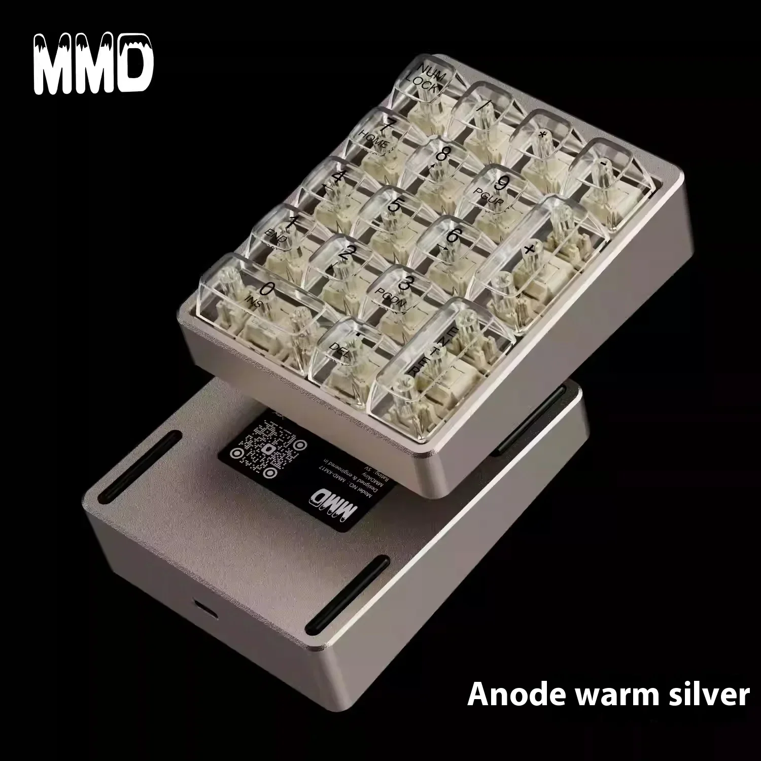 MMD KM17 Numpad 17Keys Designer Keyboard Aluminum Alloy Full Key 1 Custom Numerical Mechanical Via Small Keyboard 15 Designer