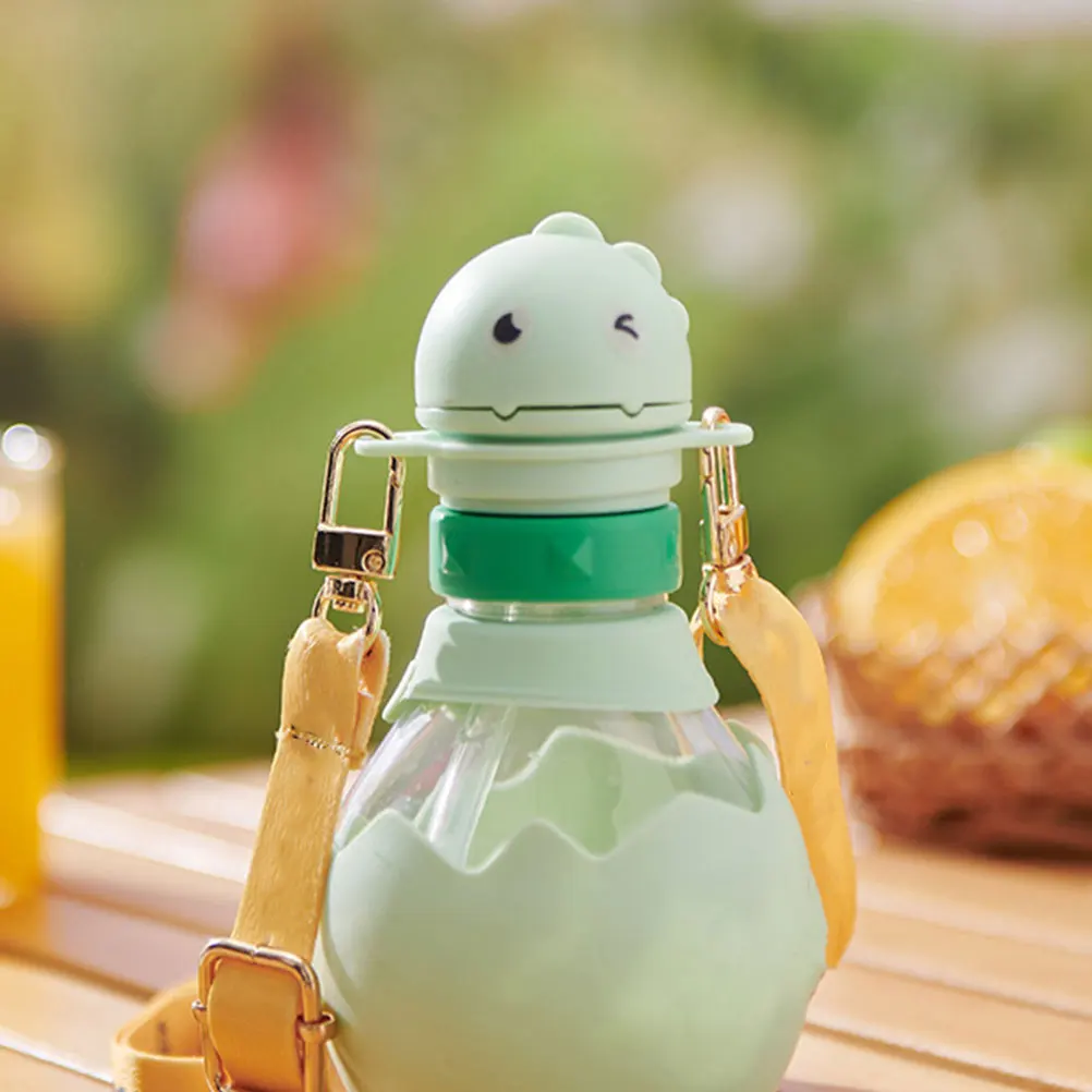 

2pcs Dinosaur Straw Lid Cartoon Kids Bottle Caps Bottles Reusable Travel Adapter Practical Cover