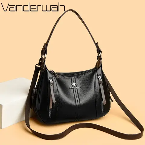 Borse tote casual in morbida pelle PU di alta qualità per le donne Nuove borse a tracolla firmate con tracolla femminile di lusso