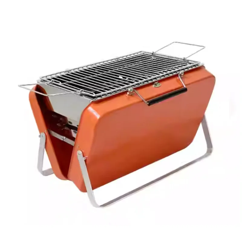 Portable Foldable Charcoal BBQ Grill Box Style Outdoor Picnic Camping Portable Oven