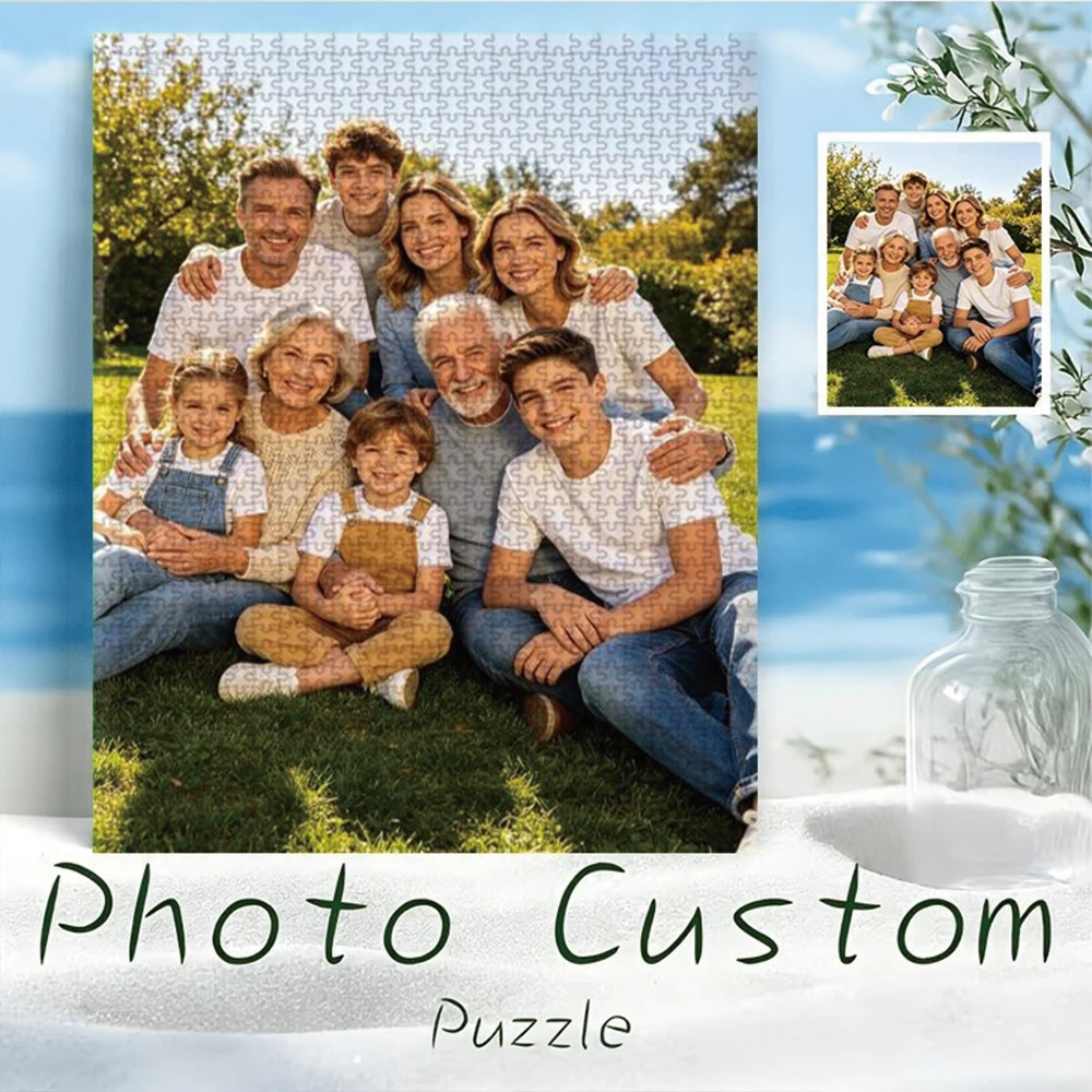 35/300/500/1073pcs Personalized Custom Photo Puzzle Family Photos This Personalized Puzzle Can Be A Unique Gift For Family