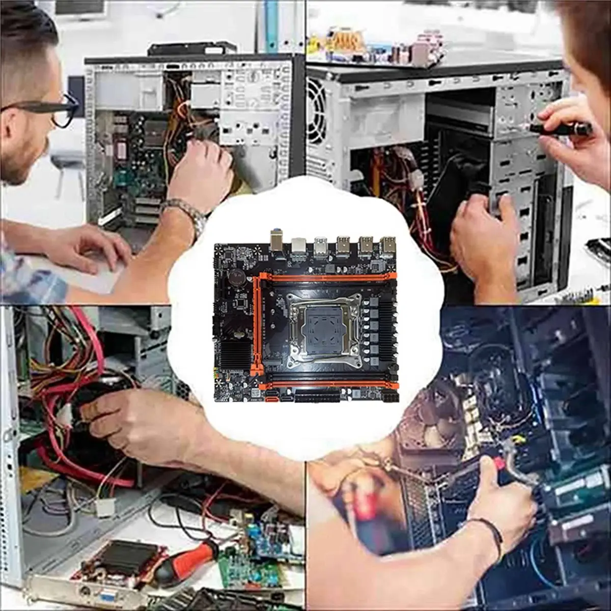 DT81 X99 Desktop Motherboard B85 LGA2011-3 4X DDR4 REG ECC RAM Slot M.2 PCIE SATA3.0 X99 Gaming Motherboard with Switch Cable