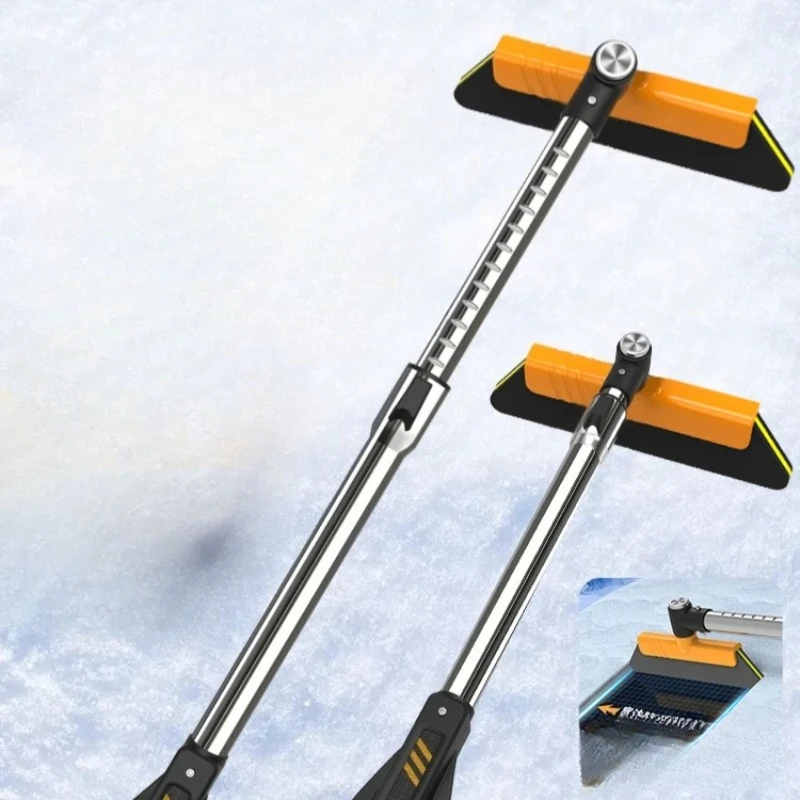 

Телескопическая многофункциональная щетка для снега, скребок для льда для лобового стекла автомобиля, сверхмощный, инструмент для удаления снега, прочный, зимний