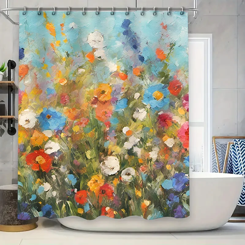 Delightful Daisies Bath Curtain: A Cheerful Addition for Your Bathroom Decor Floral Shower Curtains in Pink and White Made with