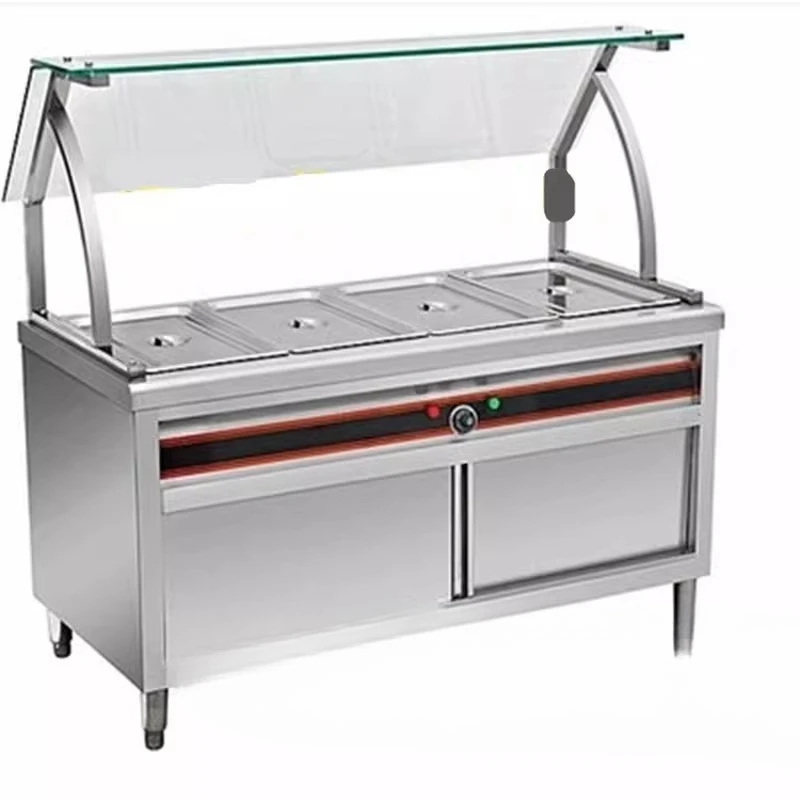 

With arc frame, electric heat preservation, stainless steel fast food