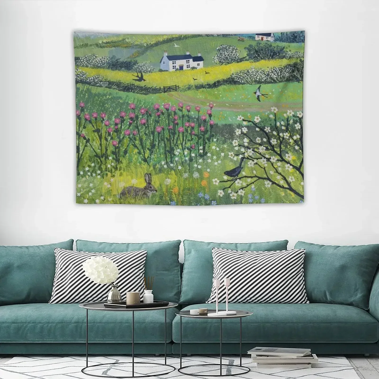 

Nestled in the Meadow Tapestry Decorative Wall Mural Room Decor Cute Funny Decorative Wall Murals Tapestry