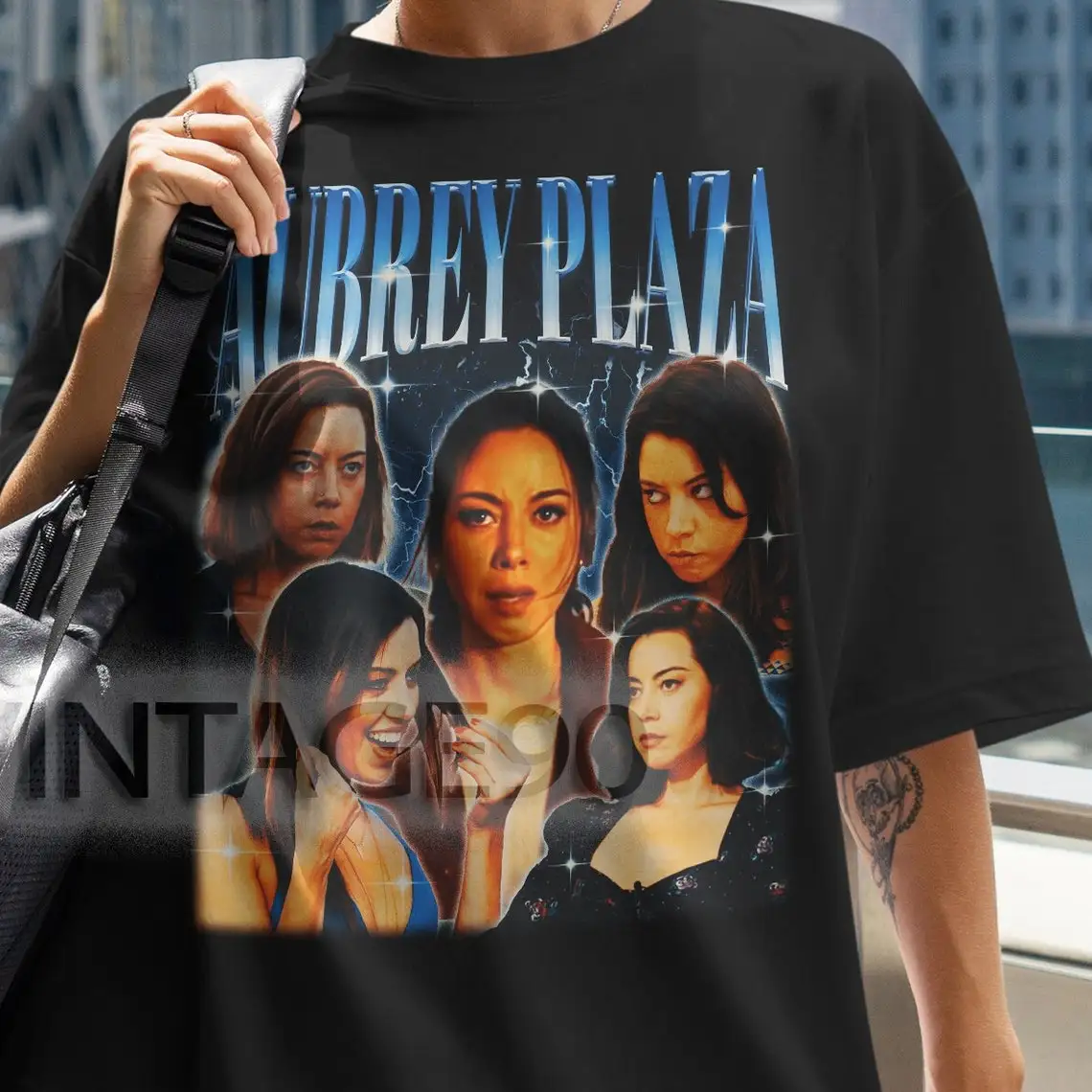 Comedian AUBREY PLAZA Vintage Shirt Aubrey Plaza Homage Actor Aubrey Plaza Actor Retro Aubrey Plaza Vintage Retro 90s Aubrey Pla