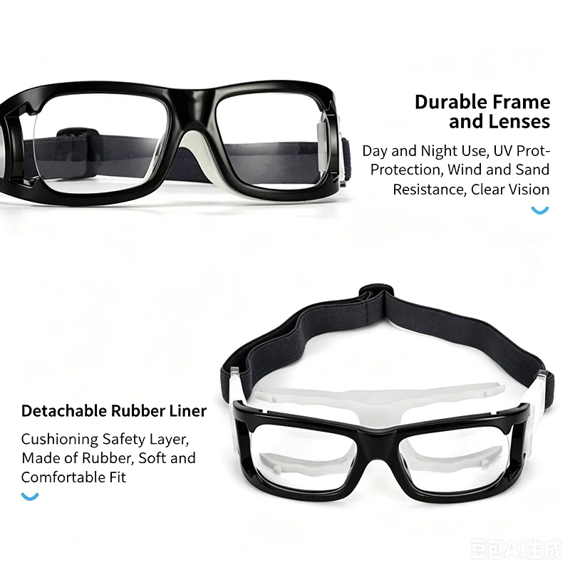 Men's Sports Glasses New Style Anti-impact  Anti-collision Basketball Football Goggles Frame Optical Myopia Prescription Glasses
