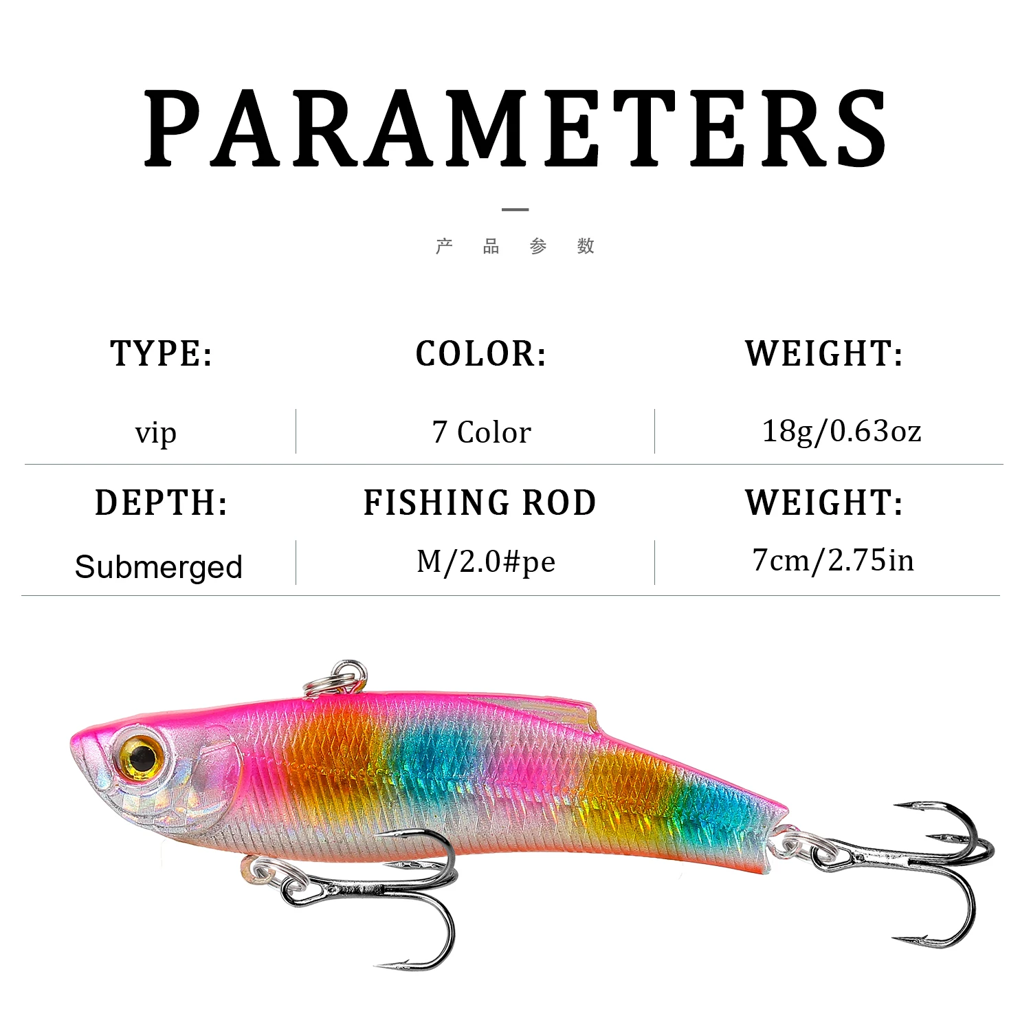 VIB Wobblers Isca Señuelo de Pesca para Invierno - imagen 2