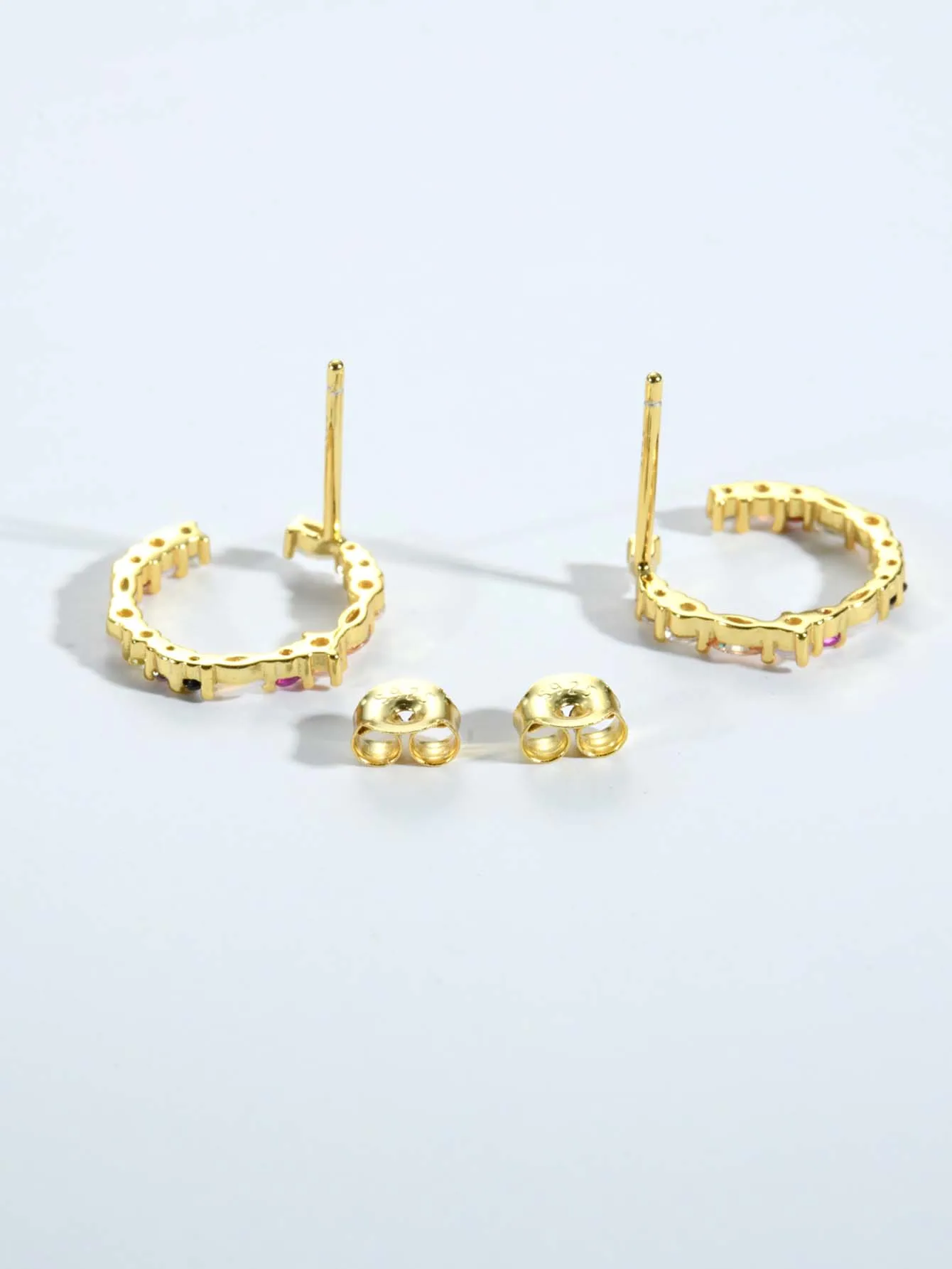 DPLAOPA 100% 925 New Sterling Silver Spring Zircon Huggies Hoop Pirecing Earrings Elegant Circle Minimalist Jewels
