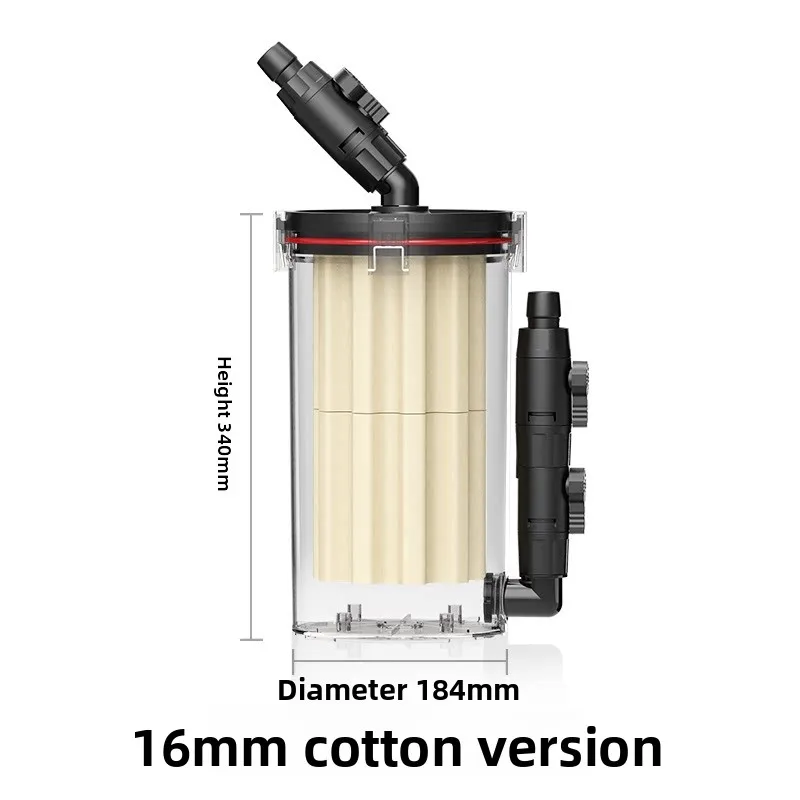 

External Canister Filter, 2 Pre-filter, Non-powered, Large Capacity Aquarium Filter Cartridge.