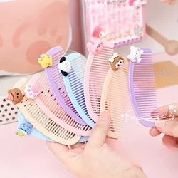 Cartoon Mini Combs Kids Plastic Hairdressing Combs Anti-static Fine-toothed Not Hurt Head Hair Styling Tool Portable Hairbrush