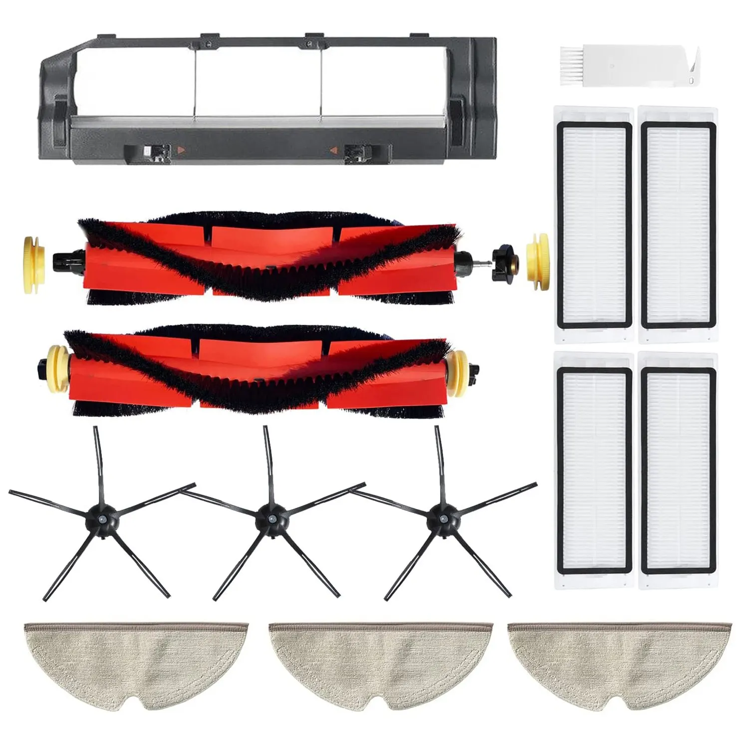 Paquete de 14 piezas de repuesto para aspiradora Roborock S6 S6 MaxV S6 Pure S5 S5 Max E2 E3 E25 E35 S50 S55 S60 S65