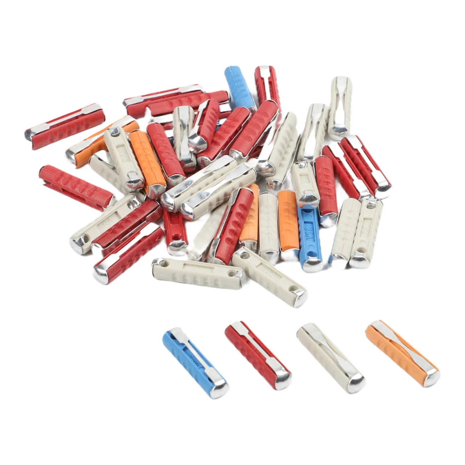 50 Pcs Classic Car Auto Fuses Ceramic For Torpedo Style Fuse Replacement Kit Set Automotive Accessories