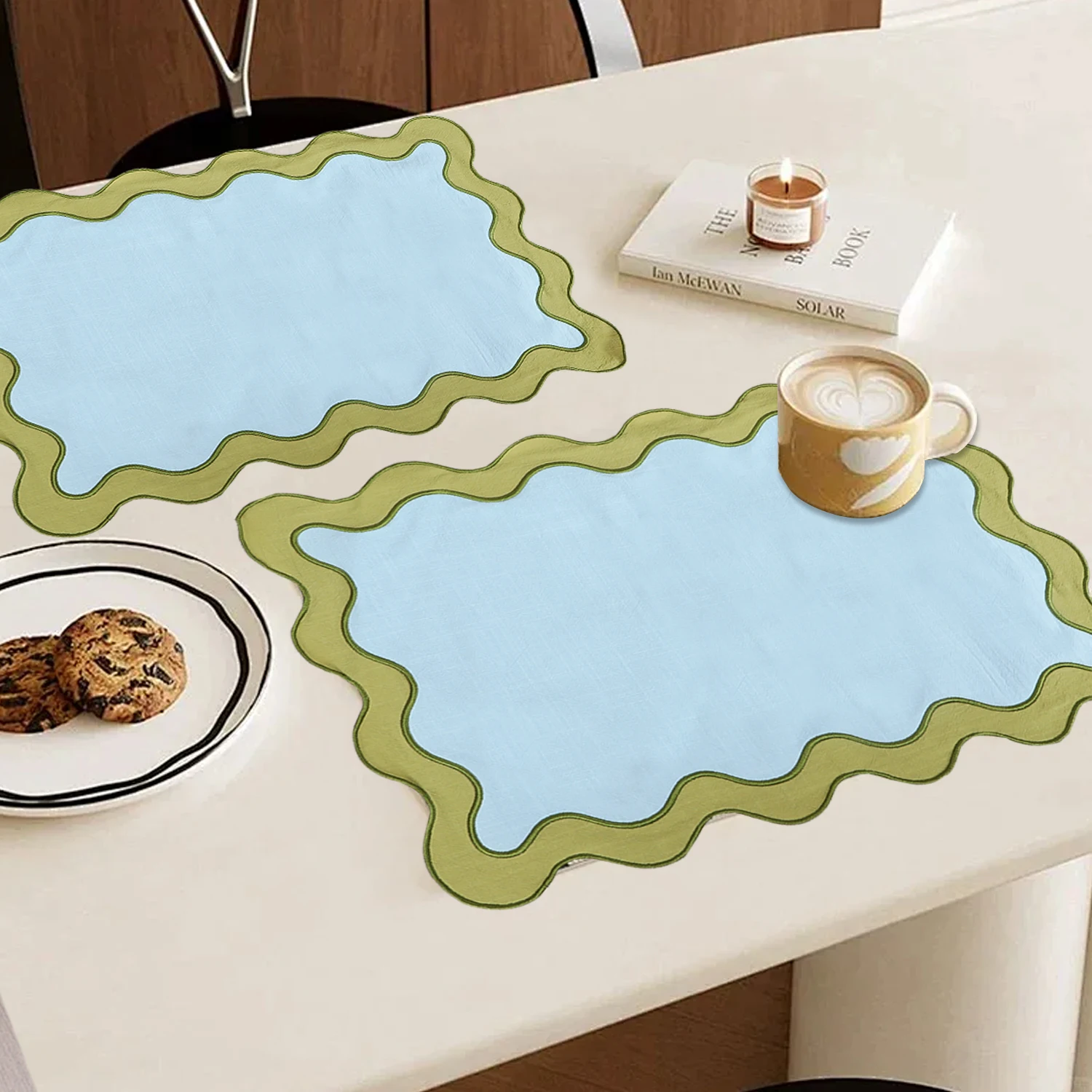 

Scallop Dinner Placema Cotton Linen Napkins Set of 4 Perfect for Parties Dinners Weddings Cocktail Christmas Cloth Napkins