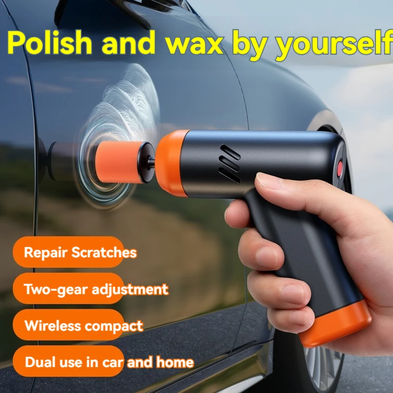 Electric Wireless Car Polisher Multi-functional Car Polishing Machine  Adjustable Speed Scratches Repair Waxing Tools