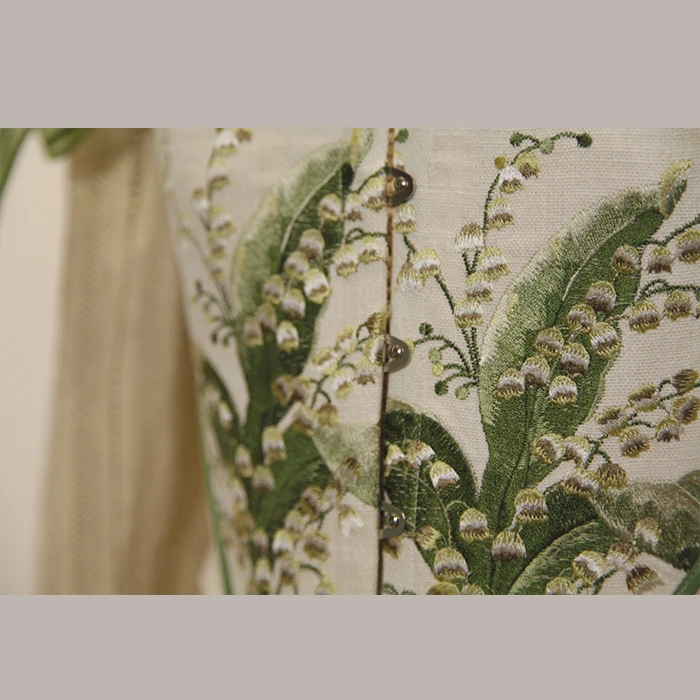 Lily of The Valley Embroidered Waist Corset Tops To Wear Out