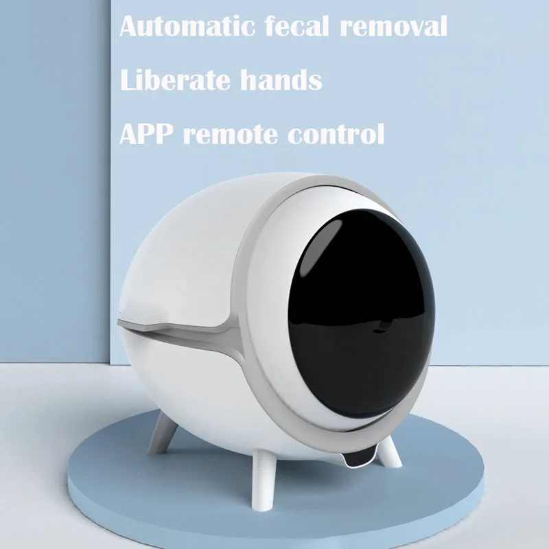 Smart Cat Litter Box Self-cleaning Semi Enclosed Cats Bedpans UV Sterilization Connect To APP Automatic Cats Toilet Accessories