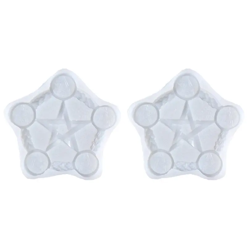 

~Latest Model 2X Candle Mould, Pentagram Candle Holder Silicone Mould, Candle Holder Mould