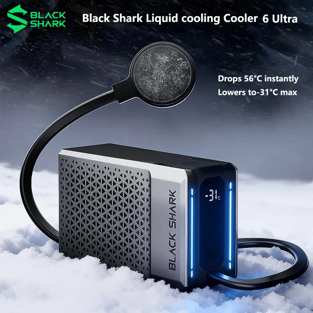 Black Shark 6 Ultra Magnetic Liquid Cooling Semiconductor Phone Cooler Back Clip For Gaming Live Streaming Phone Pad Vivo OPPO