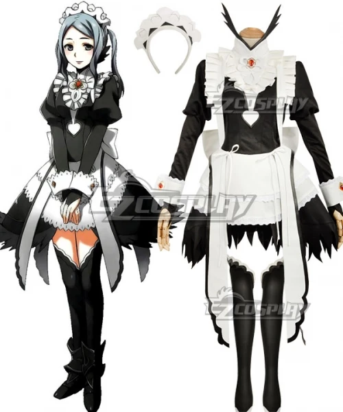 Fire Emblem Fates IF Flora Dress Halloween Party Maid Dress Christmas Girls Maid Skirt Suit Outfit Cosplay Costume E001