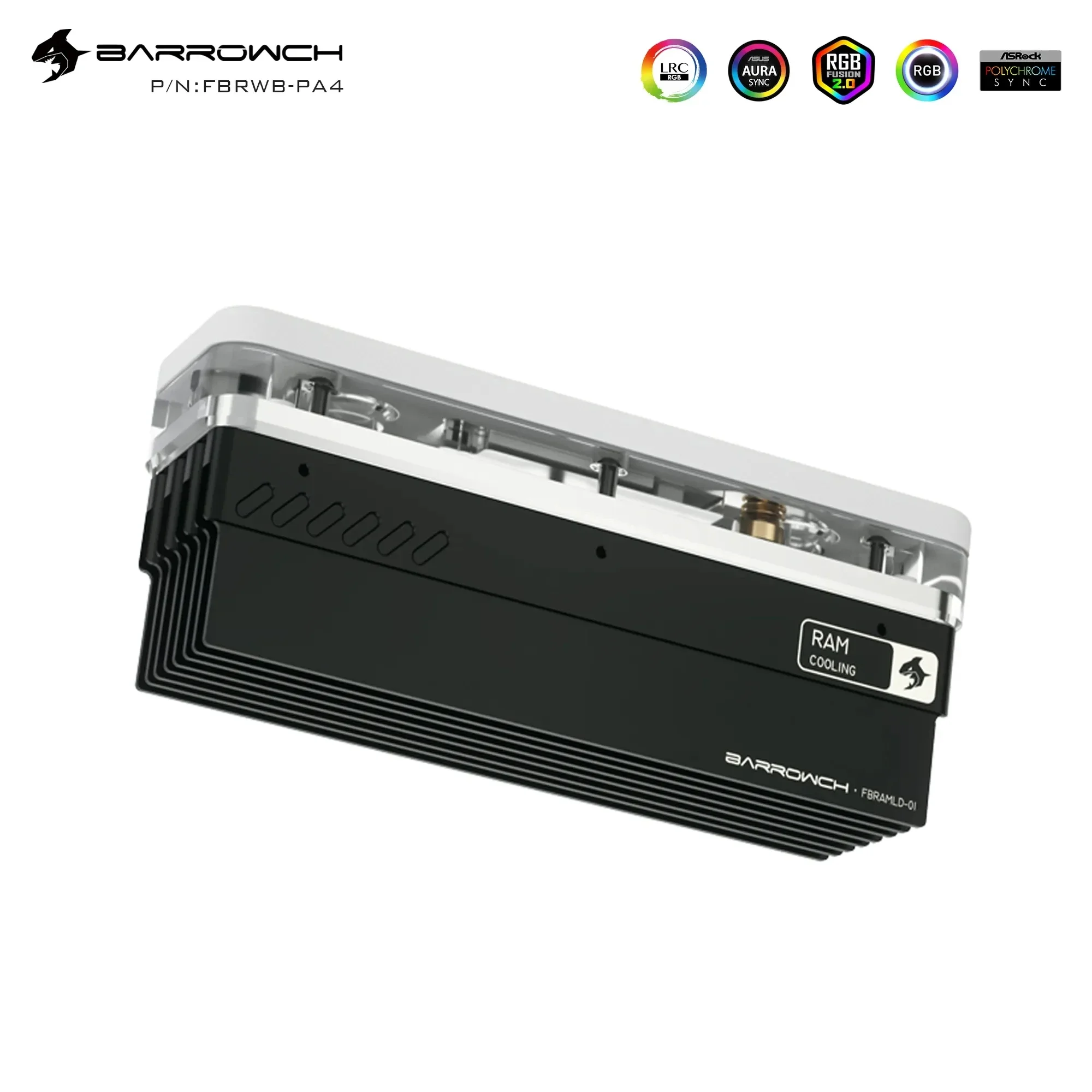 Imagem -03 - Barrow Memória Bloco de Água Ram Refrigerador Radiador Armadura de Refrigeração Vest Suporte Canais Display Digital para Ddr5 Ddr4 5v 3pin