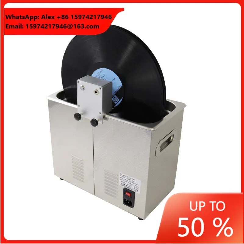 Mh-031s Ultrasonic Vinyl Record Cleaner 6L Capacity Compact Stainless Steel Automatic Cradle DJ Turntable Disc Washer