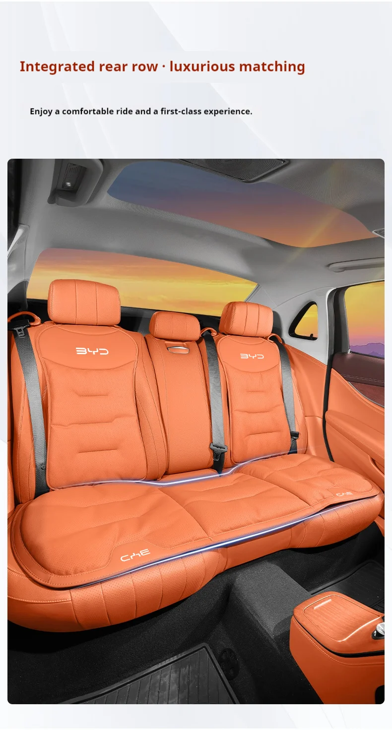 Für BYD Ato 3 Fafengtang F3 E6 Yuan Song Plus EV F0 Qinhan Dolphin S6 Autositz-Rückenlehnenkissenbezug Leder-Sitzschutzpolster – Detail 6