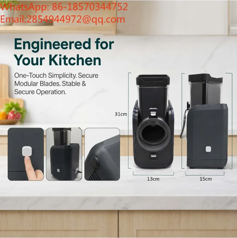 2026n    6‑in‑1 Roller Electric Vegetable Cutter Dicer Slicer Shredder Detachable Easy‑Clean Salad Making Machine