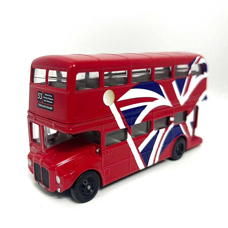 1/43 raro nova chegada preço especial diecast metal londres duplo andar ônibus modelo móveis vitrine coleção brinquedos para crianças