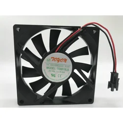 Original New CPU Fan for TOYON TD8015LS 12V 0.08A 2-wire Cooling Fan 8015 80*80*15MM