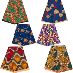 100% Polyester Africa Ankara Prints Wax Fabric Nigeria Tissu Loincloth Sewing Garment Material Party Dress Patchwork Accessory