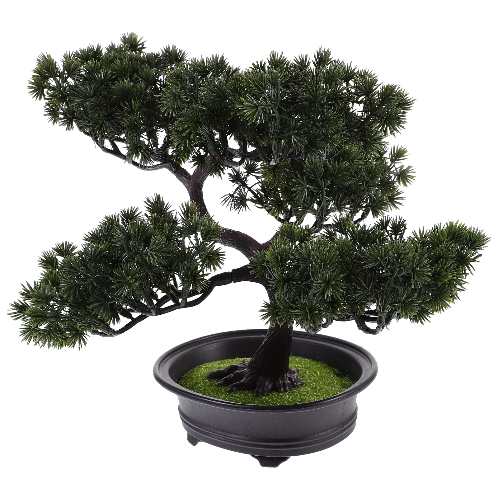 

Artificial Bonsai Pine Tree Realistic Plastic Fake Trees Plant Desktop Decoration Ornaments Faux Potted Plant for Home Office