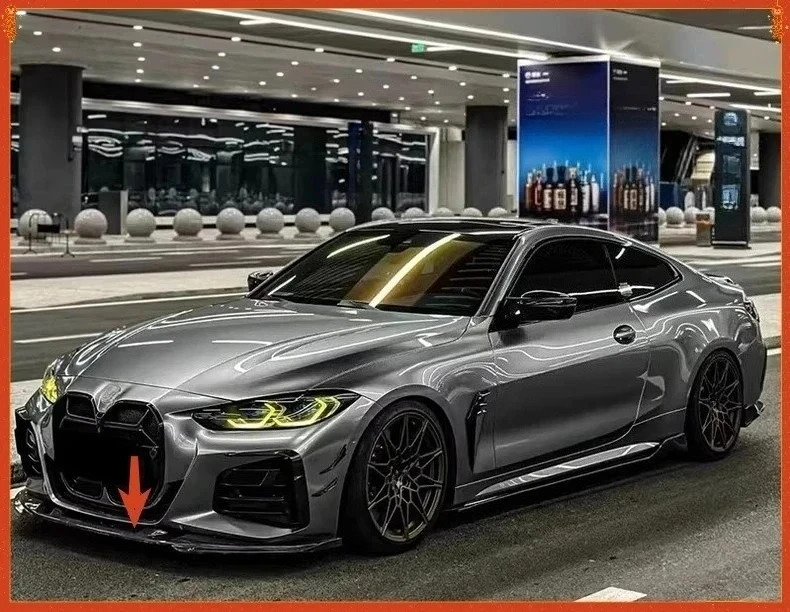 

For BMW 4 series G22 G23 Carbon Fiber 3D Style Car Front Bumper Diverter Spoiler Diffuser Front lip chin Car Accessorie body kit