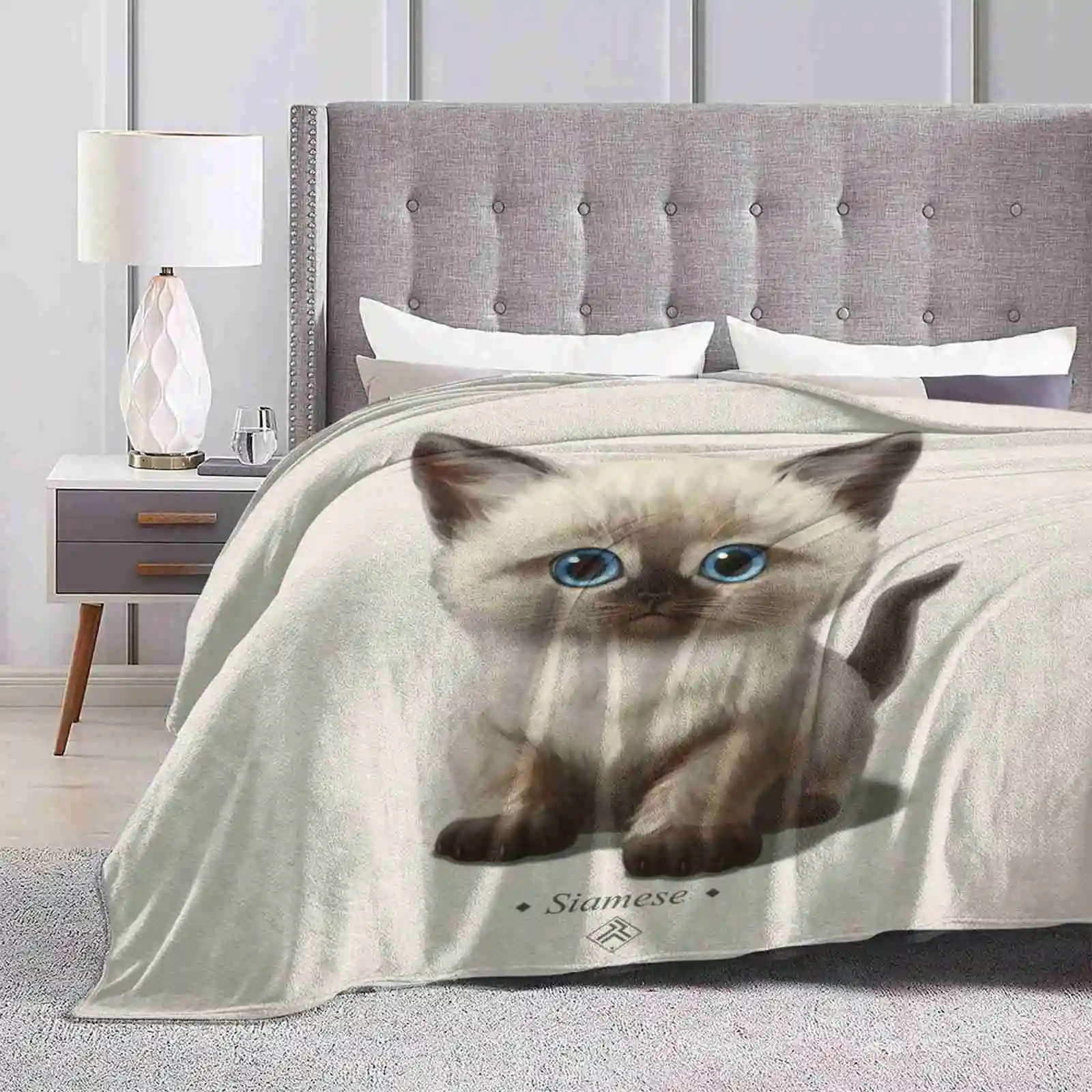 Cataclysm-Siamese Kitten Classic Creative Design Comfortable Warm Flannel Blanket Cat Lovers Cat Breeds Cuteness Babies Lovable