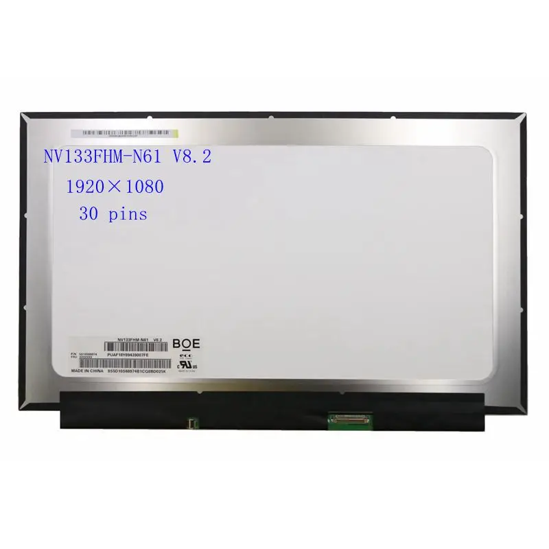 

13.3" IPS LCD Display Screen Matrix LQ133M1JW15-E NV133FHM-N61 NV133FHM-N61 V8.2 for Lenovo ideapad 710S-13ISK