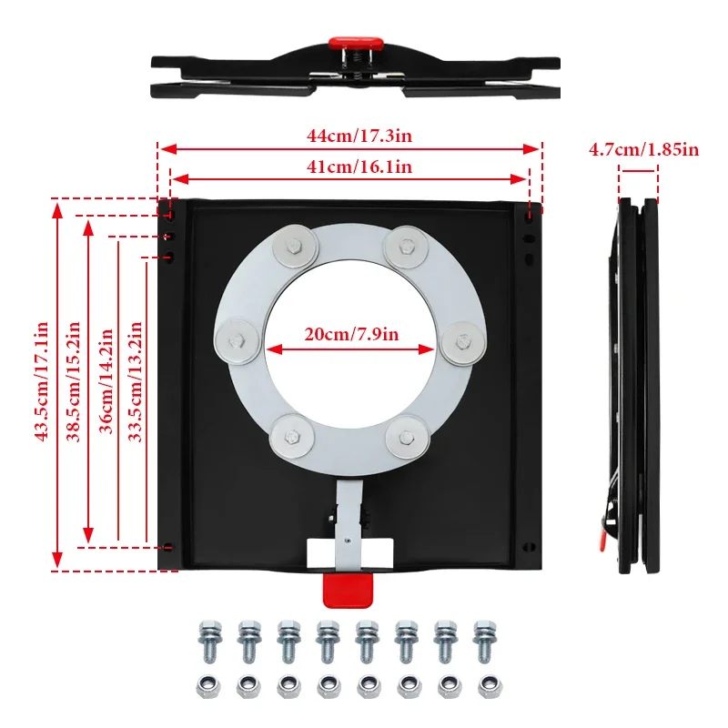 Manual 360° Swivel Seat Base for 2006 and Later Ducato, Boxer, Relay Camper Vans, Durable Steel, Suitable for Vehicle Conversion