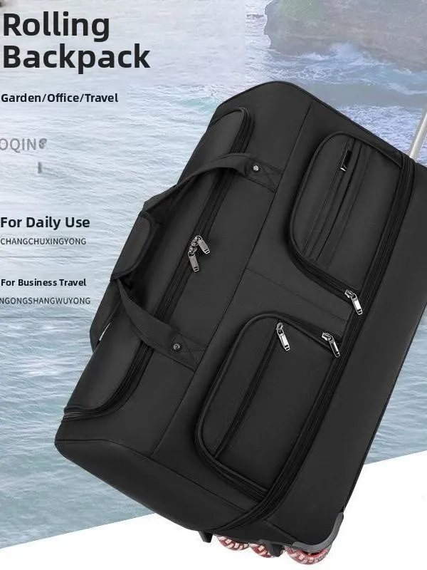 

Large Capacity Waterproof Travel Bag Luggage Handheld Carry-On Suitcase for Travel Tourism Unisex Lightweight Student Dormito...