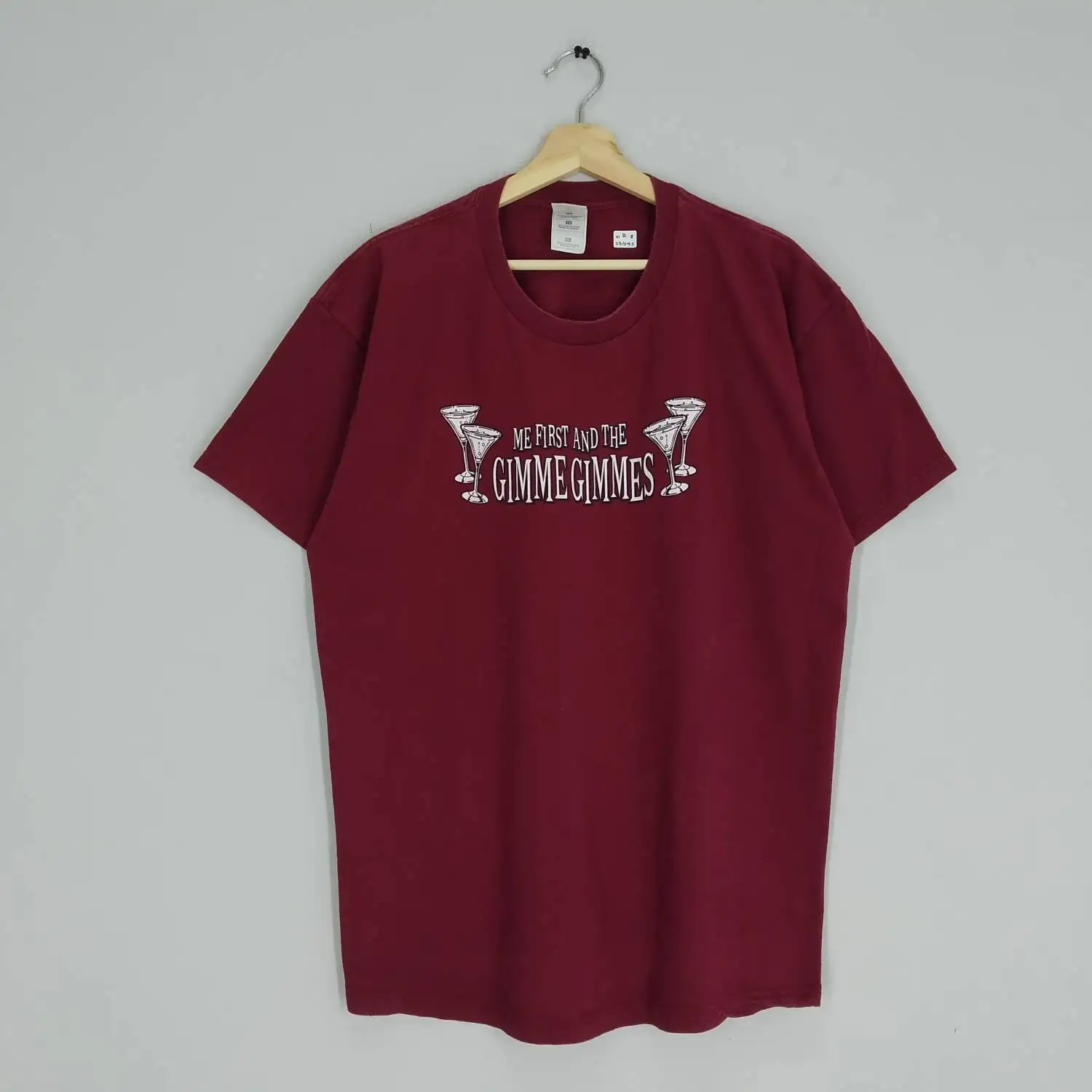 Vintage 90s Me First And The Gimme Gimmes Band Punk Rock Music Promo T shirt Size XL