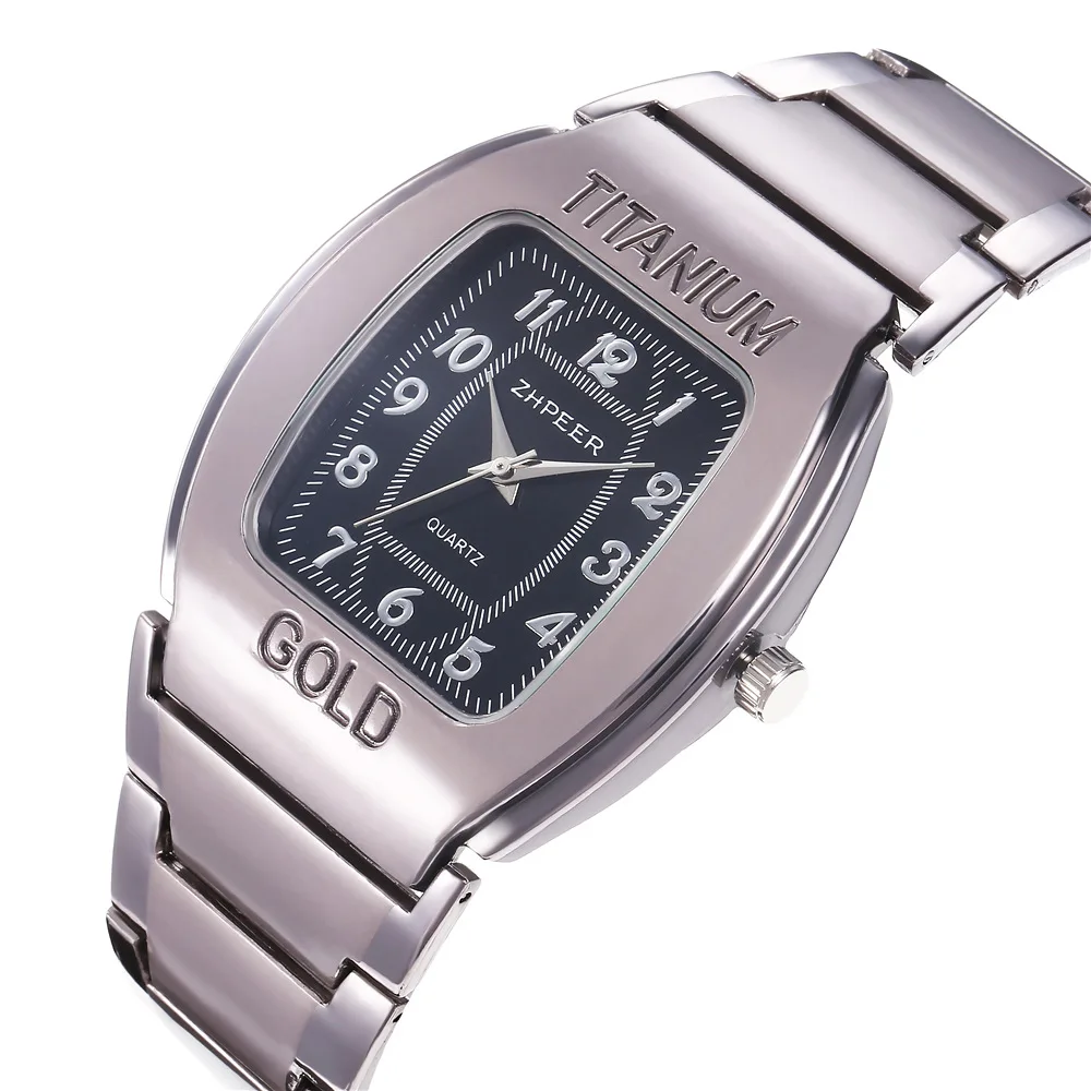 New Fashion Men Luxury Tonneau Watches For Man Famous Business Stainless Steel Quartz Watch Gifts Reloj Hombre Male Wrist Clock