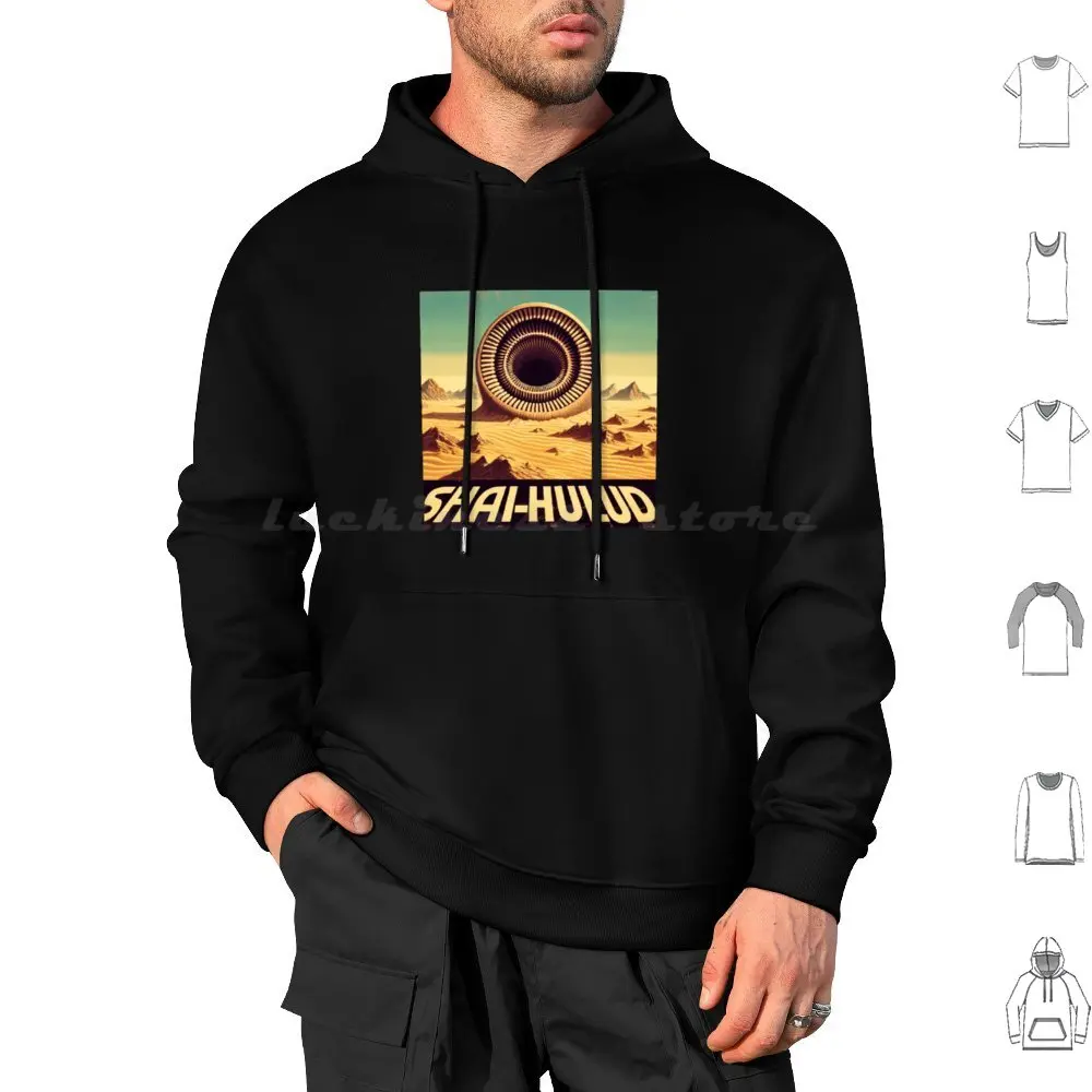 Shai Hulud-Sandworm Hoodies Long Sleeve Sandworm Science Fiction Shai Hulud Arrakis Melange Spice Atreides